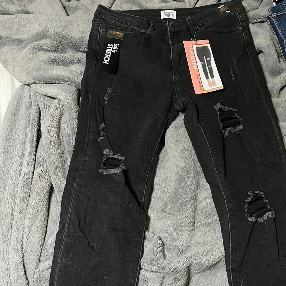 Womens High Rise Skinny Jeans
